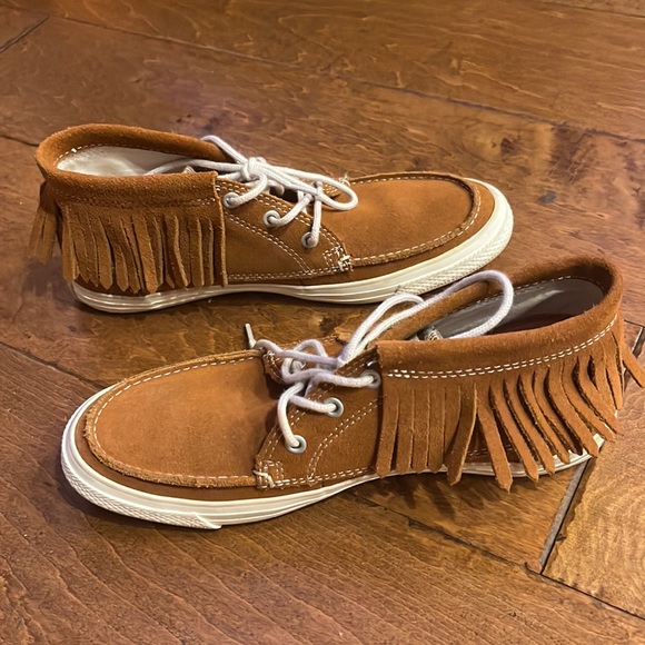 Converse All Star cognac colored boho size 6 moccasin - Picture 14 of 17
